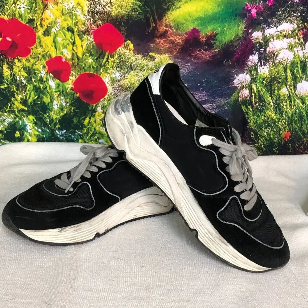Golden Goose Running Sole  Black Size 38   #1248 - Picture 2 of 5